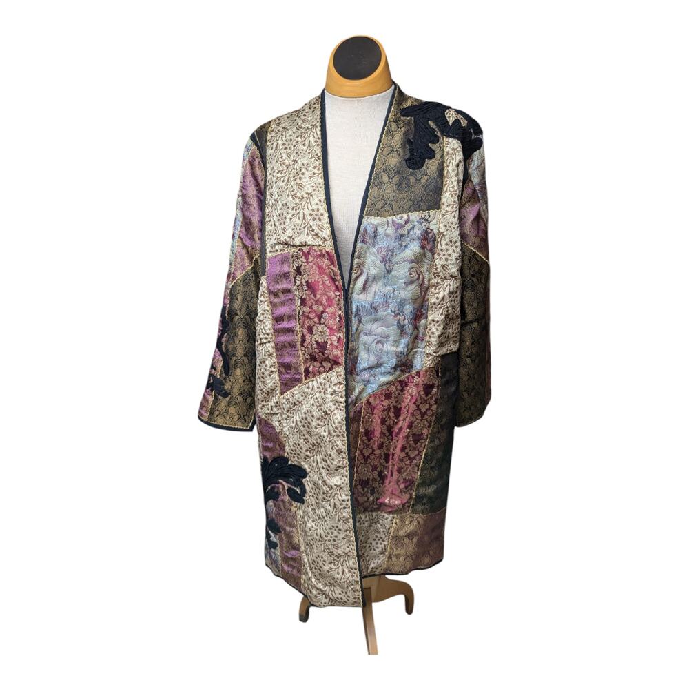 Soft Surroundings Gold Patchwork Brocade Tapestry… - image 2